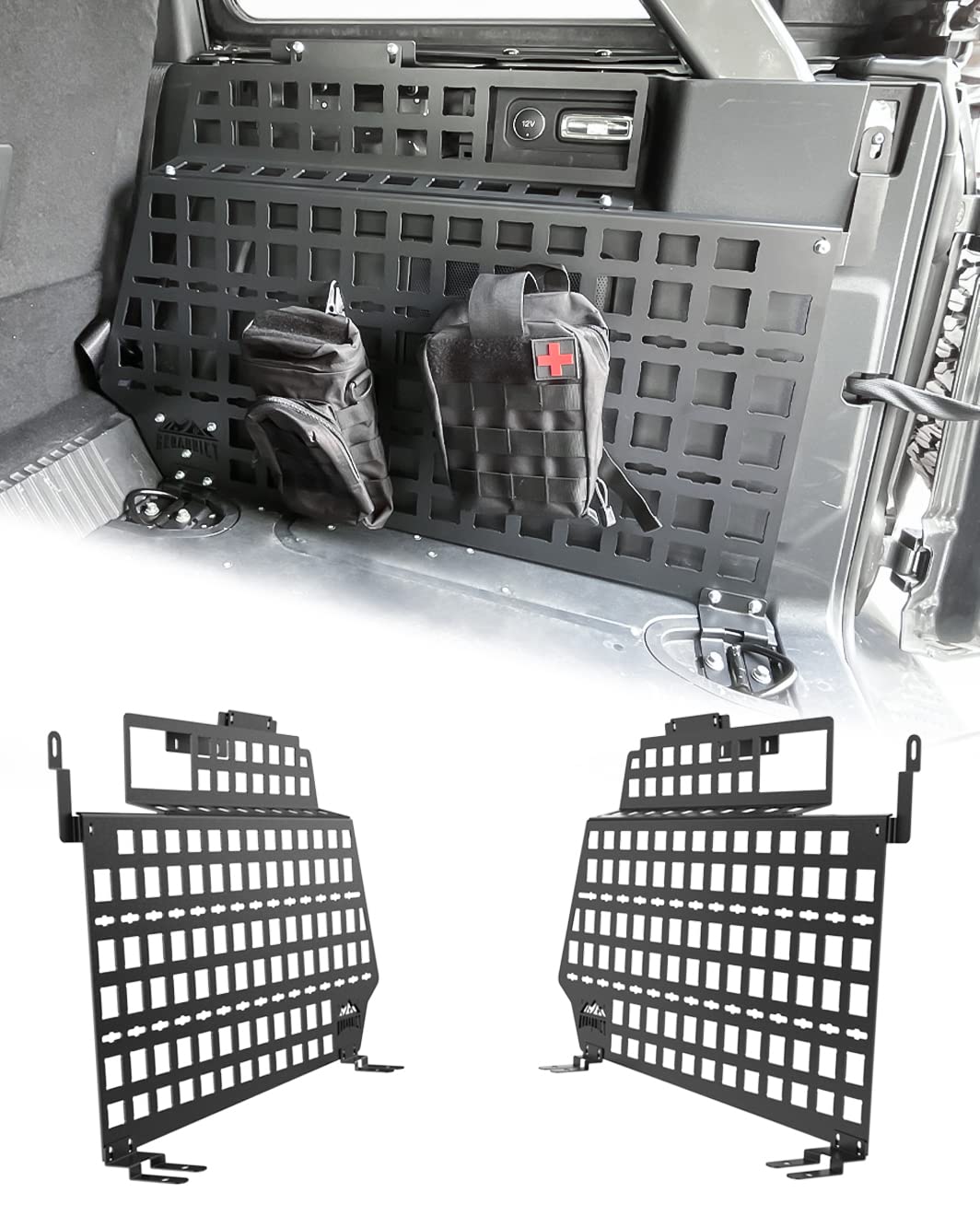 Photo 1 of Broaddict Modular Storage Molle Panel Fit for 2021 2022 2023 2024 Ford Bronco (Hard Top) 4 Door Organizer Rear Window Interior Shelf Storage