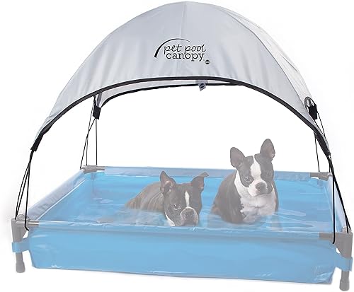Miniatura 9 de K&H Pet Products - Piscina portátil para perros y cachorros, piscina para mascotas grandes, forro resistente con marco de metal, tapón de drenaje