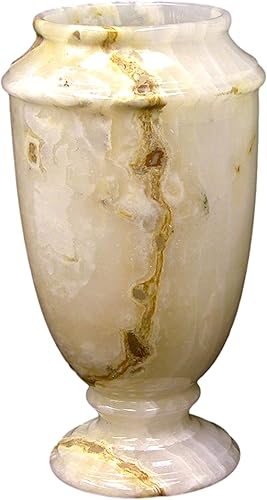 Miniatura 2 de Nature Home Decor FVC7013WO Jarrón decorativo clásico de ónix blanco de 13 pulgadas