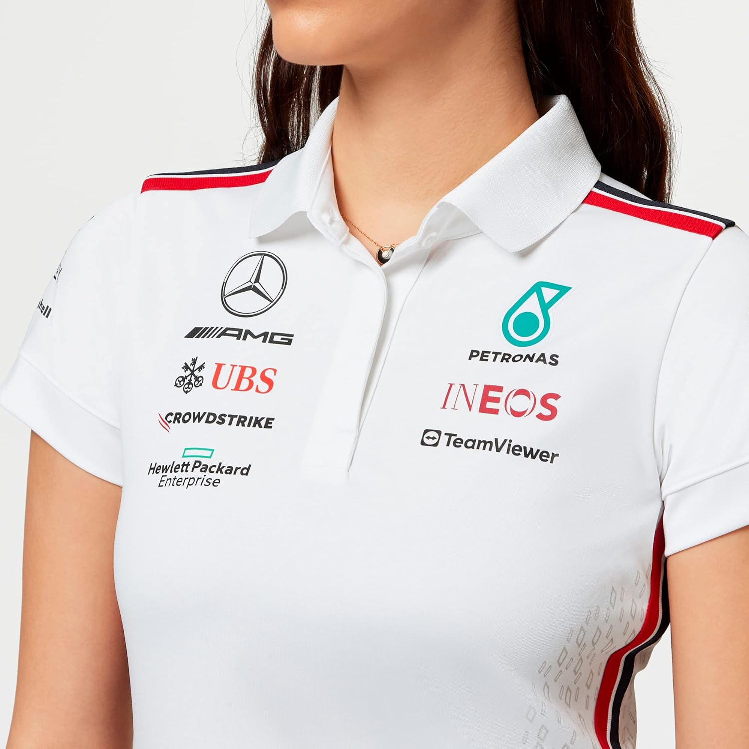 Mercedes AMG Petronas Formula One Team - Womens 2023 Team Polo - White - Size: XXL