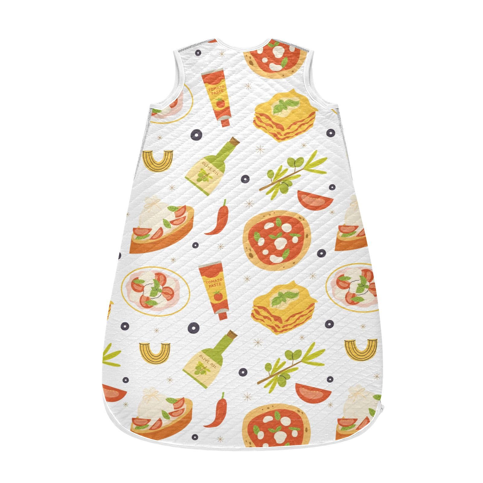 vvfelixl Italian Dishes Baby Sleeping Bag Sleep Sack,Baby Wearable Blanket Sleep Suit for 0-6 Months