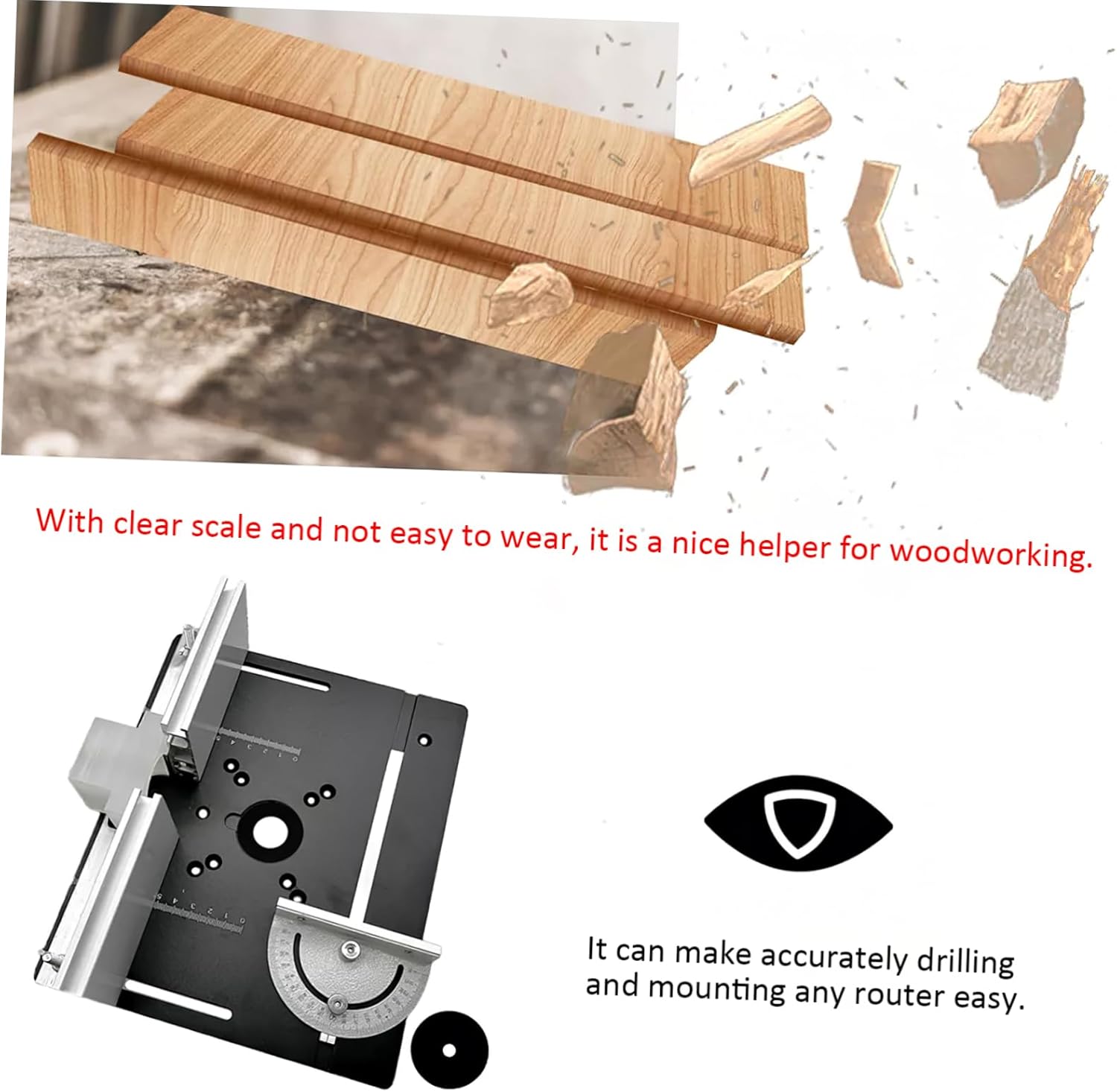 Woodworking Bench Router Table Insert Plate Aluminum Alloy Router Insert Plate Set Cutting Machine Base Table