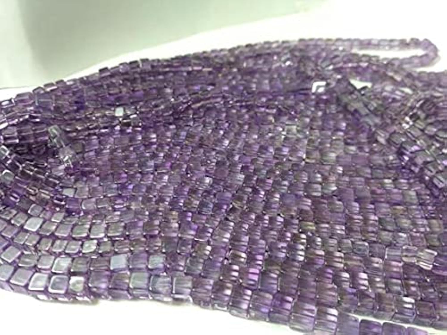 Améthyste naturelle perles pour bijoux fil 16 pouces box bead lisses 3.5-5.5mm