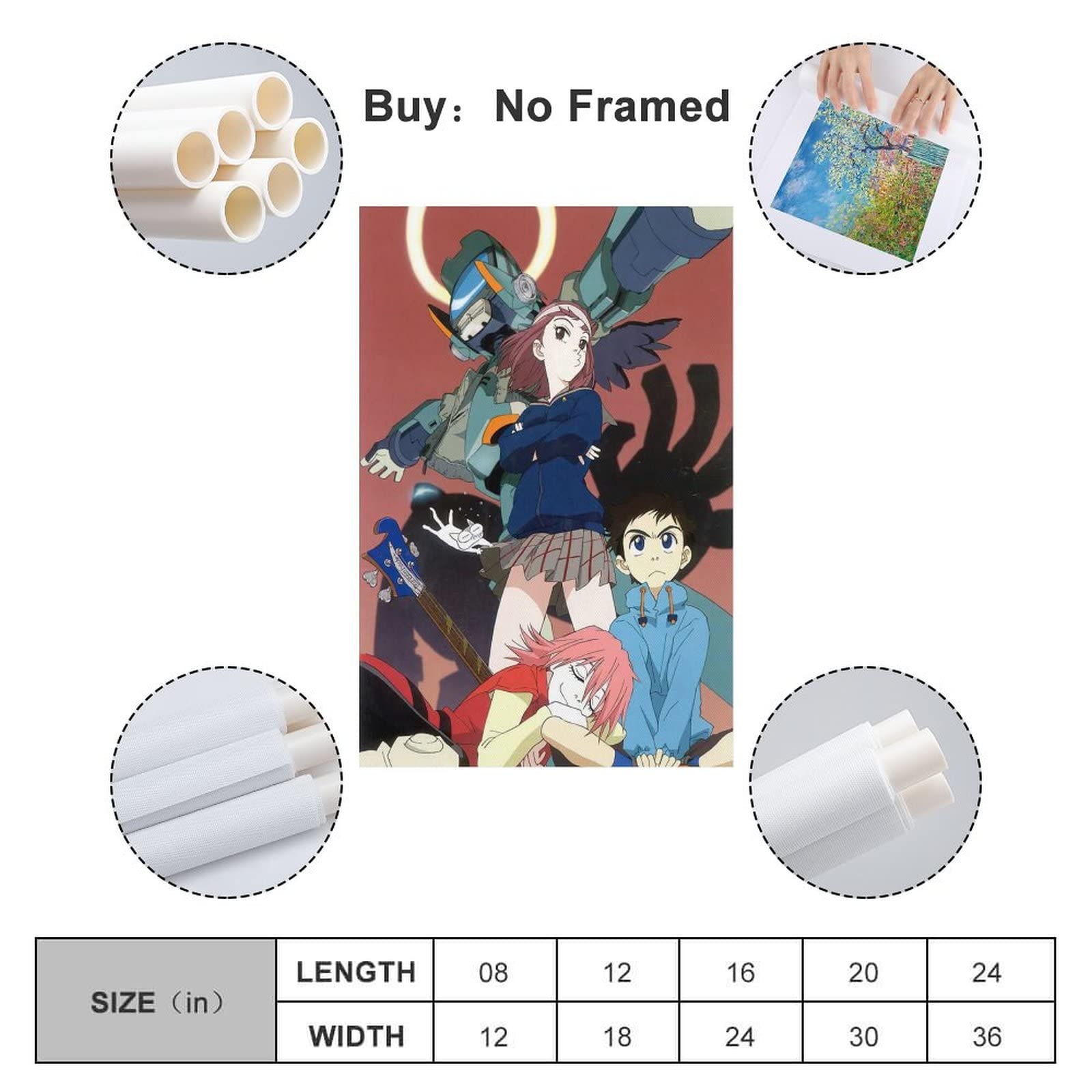 Amazon｜XINYUELONG アニメ FLCL ナオタ ナンダバ ポスター キャンバス