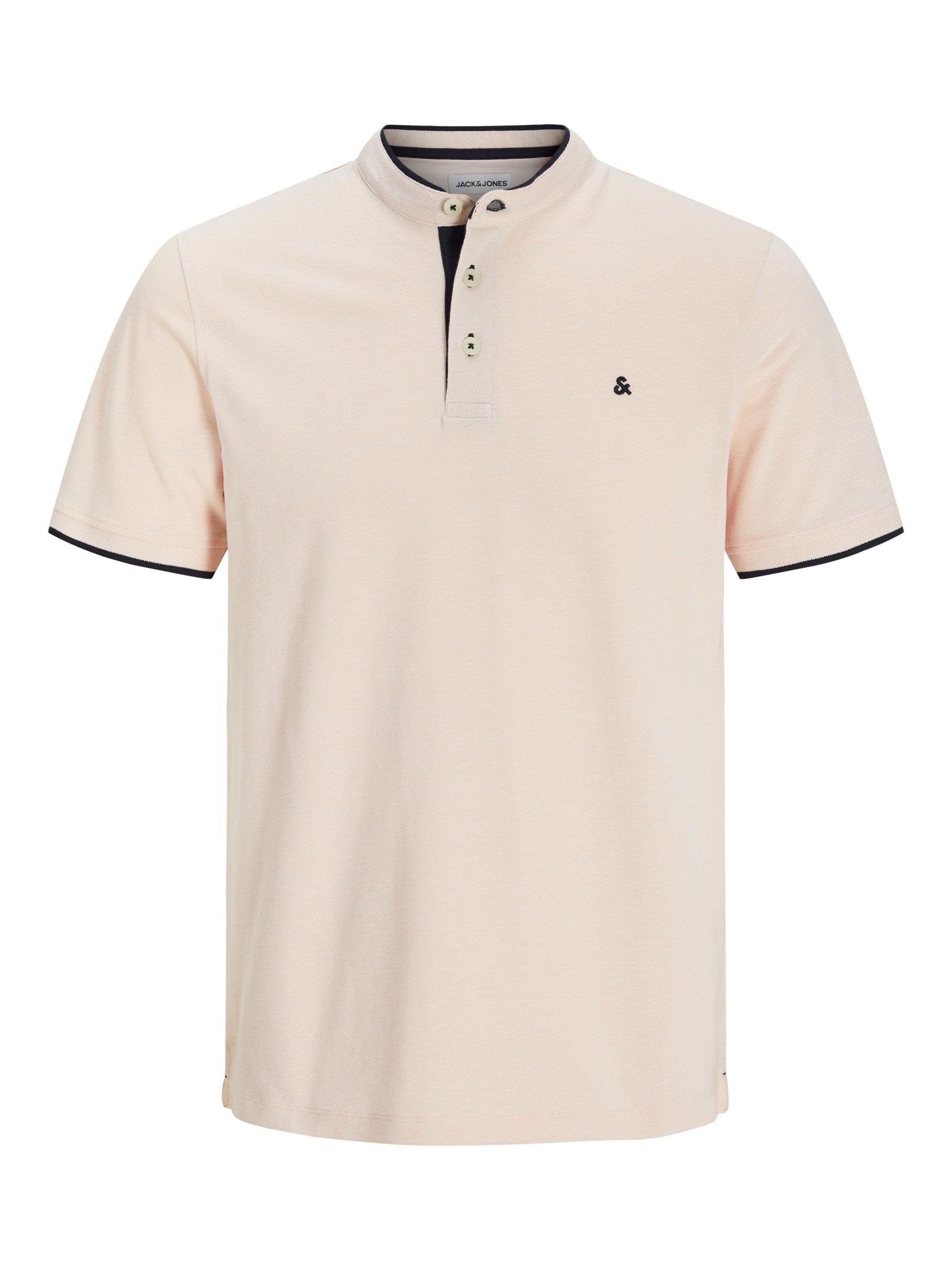 Jack & Jones Jjepaulos Mao Polo Ss Noos, Polo, Uomo, Peach Parfait, M-image