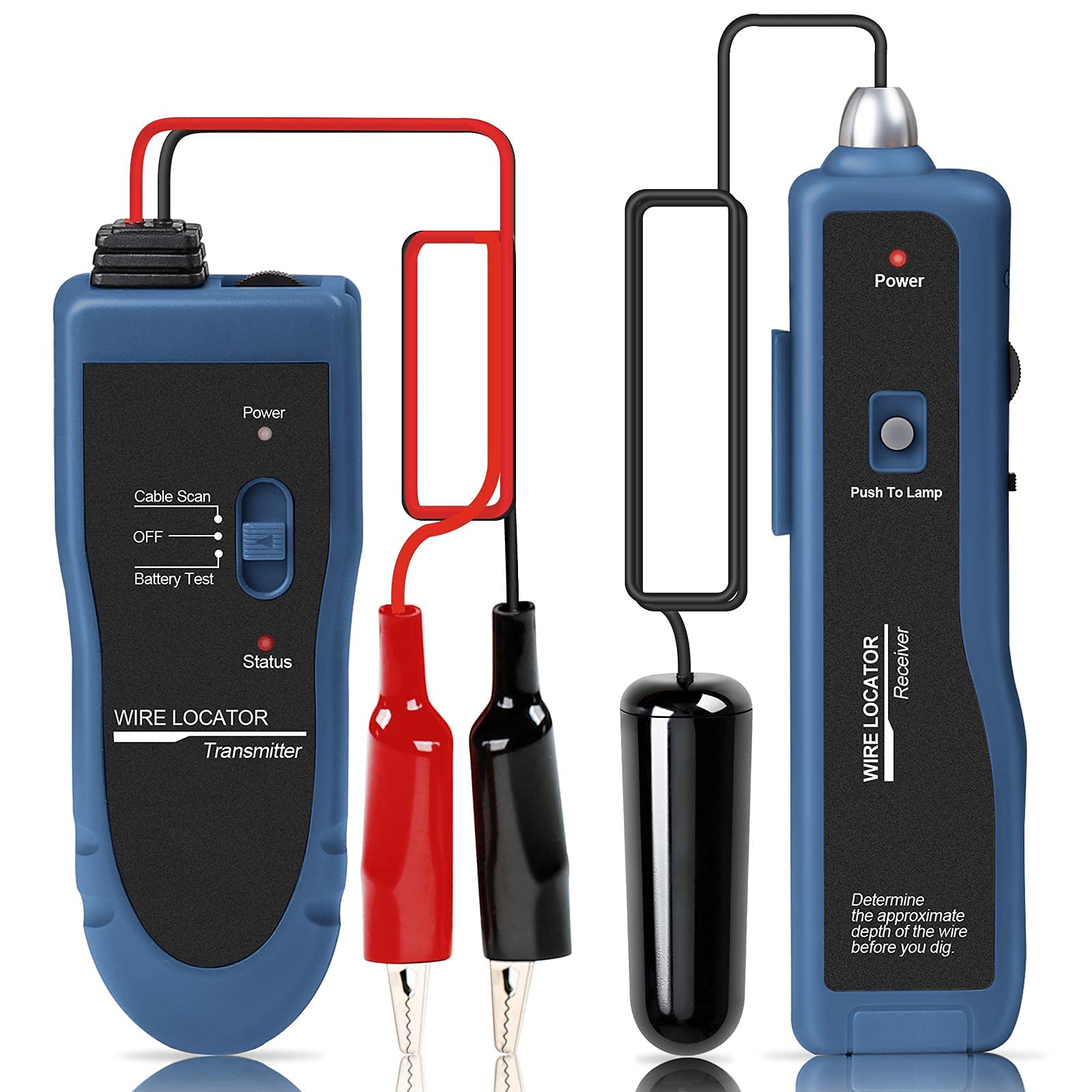 Probador de cables subterráneo F02 Pro con batería recargable de 1100 mAh para localizar cables y cables de control, cables de valla de mascotas