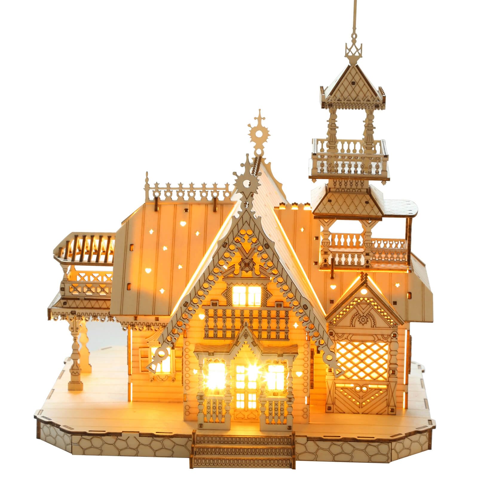 Amazon.com: 3D Wooden Puzzles for Adults 267pcs Vintage LED Light