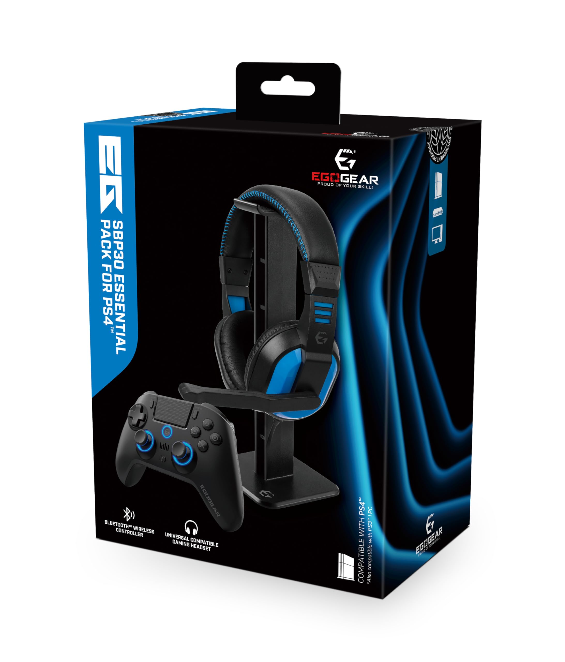 Mando Gaming Negro/Azul Bluetooth Playstation 4