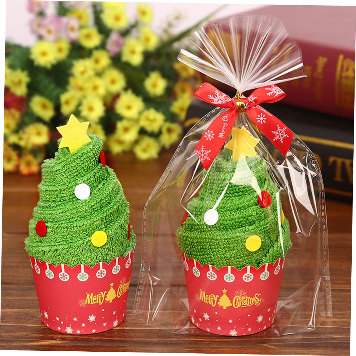 MAGICLULU 3 Set Asciugamani Da Bagno Asciugamano Strofinacci Festivi Salviette Tovagliolo Di Carta Tovaglioli Natale Vacanza Strofinacci Da Cucina Peluche Cotone 2 Pezzi * 3