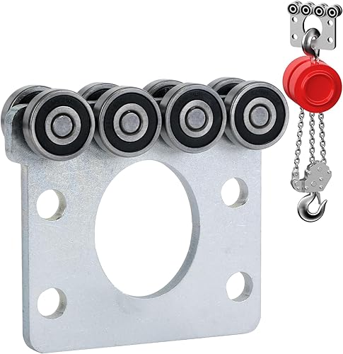 Fuperoo Rodillos de montaje de carro de 8 ruedas. La parte superior del carro tiene espacio para tornillos de ajuste, lo que permite el uso de un