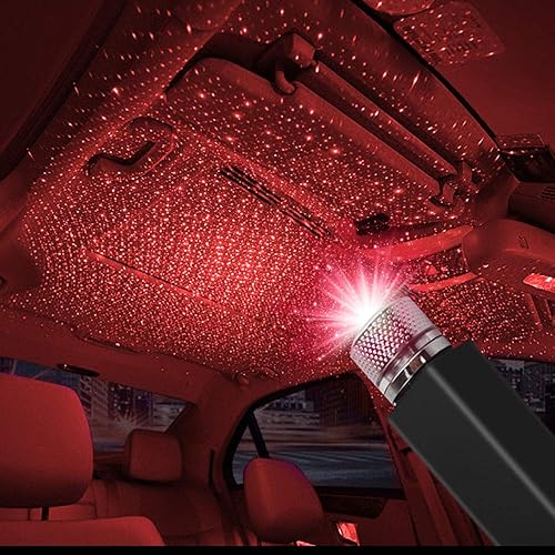 LEDCARE Proyector de Estrellas USB con Luz Nocturna, Luces Portátiles Ajustables Románticas para Techo Interior del Automóvil, Proyector de Lámpara