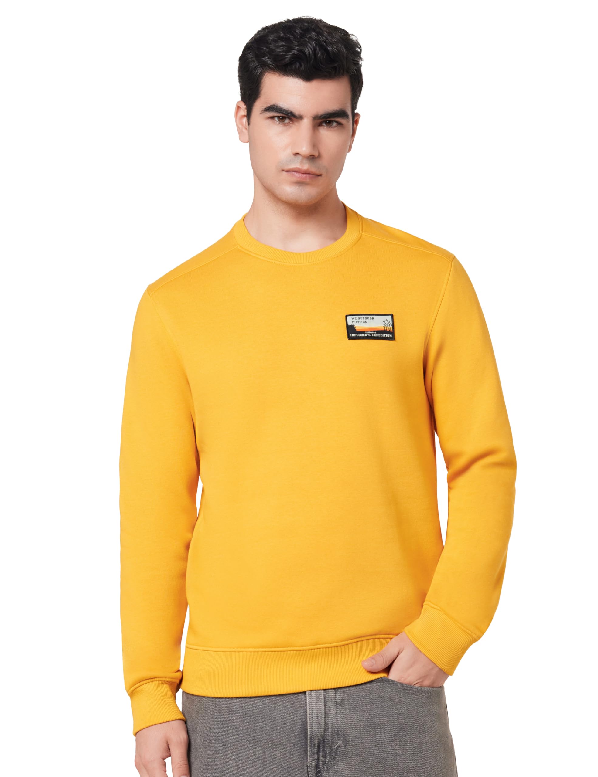 wildcraft Men Sierra Solid Cotton Blend Round Casual Sweatshirt, Full Sleeve - Regular fit-picture-15