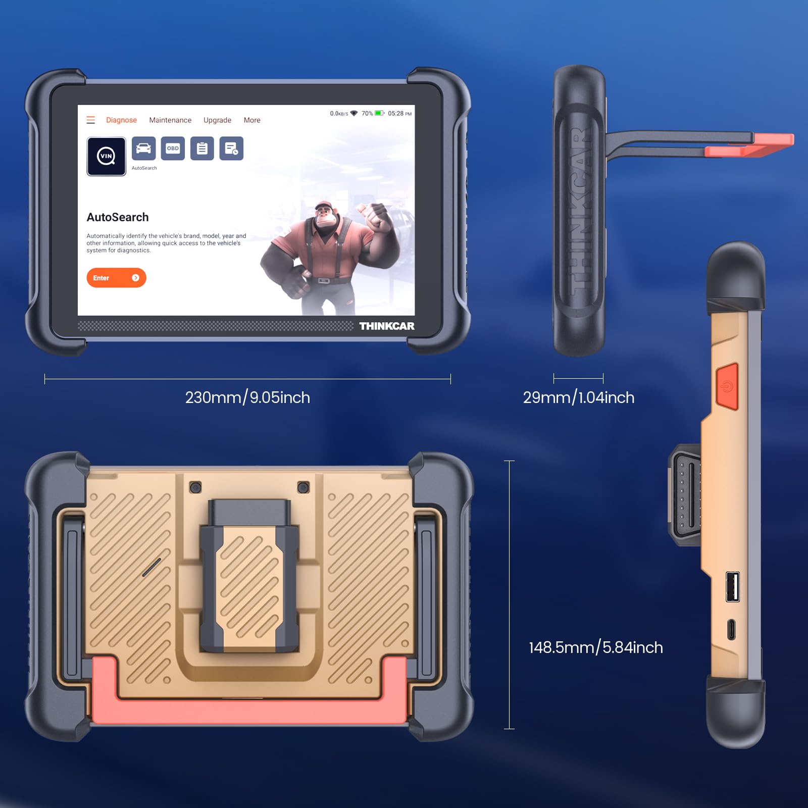 ThinkScan 689BT OBD2 urządzenie diagnostyczne, samochód z funkcją resetowania 34+ i pełną diagnostyką systemu, czytnik samochodowy do aktywnego testowania, kodowanie ECU, sterowanie dwukierunkowe