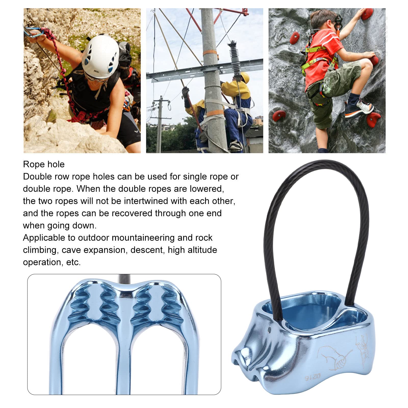 ANKROYU ATC-Abseilgerät Weinrot - Aluminium-Magnesium Für Klettern & Bergsteigen