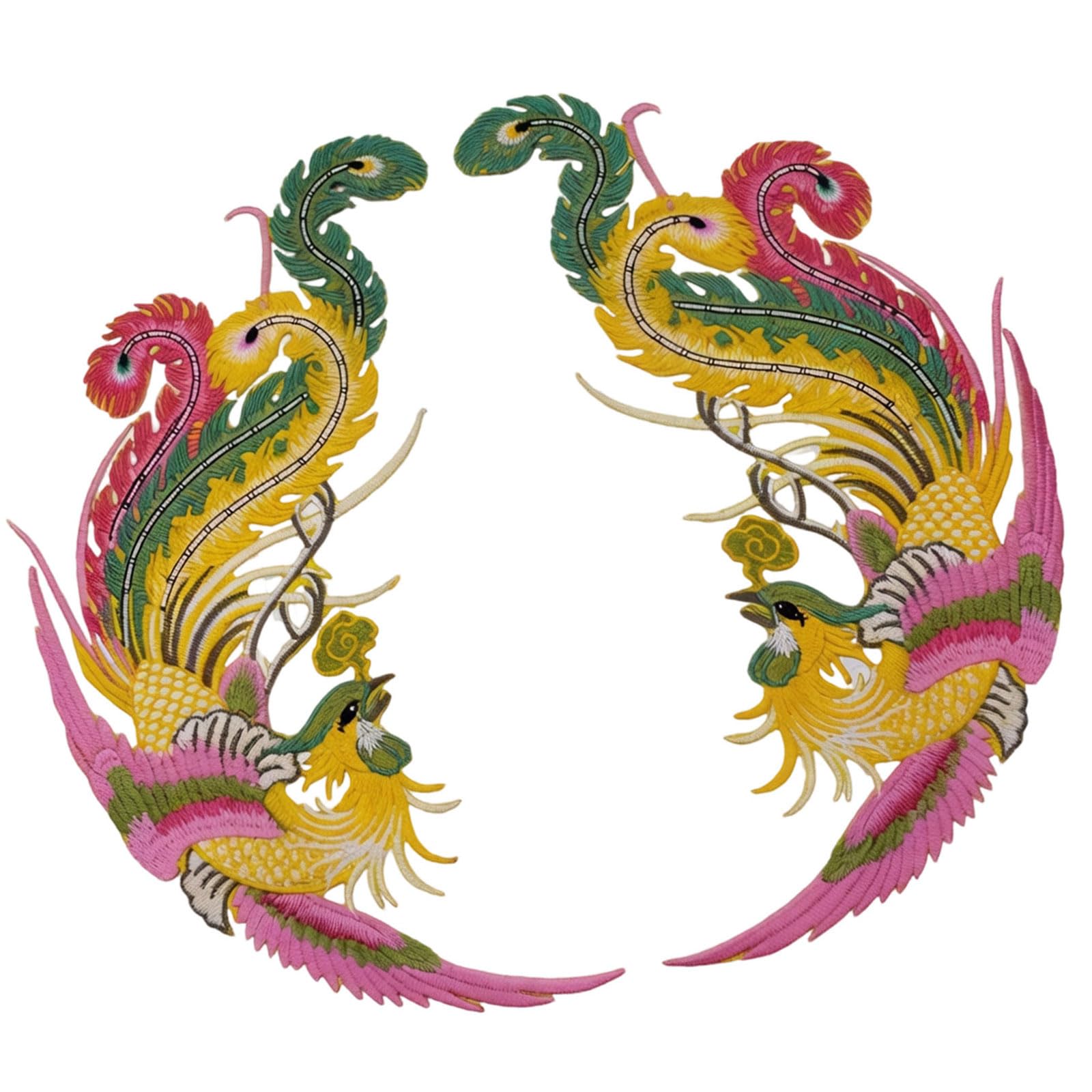 our fave Polyester Applique Bird Sew Iron on Fabric Applique for Jackets Cultural Cheongsam Costume Dressmaking Fabric Iron on Fixes for Clothing