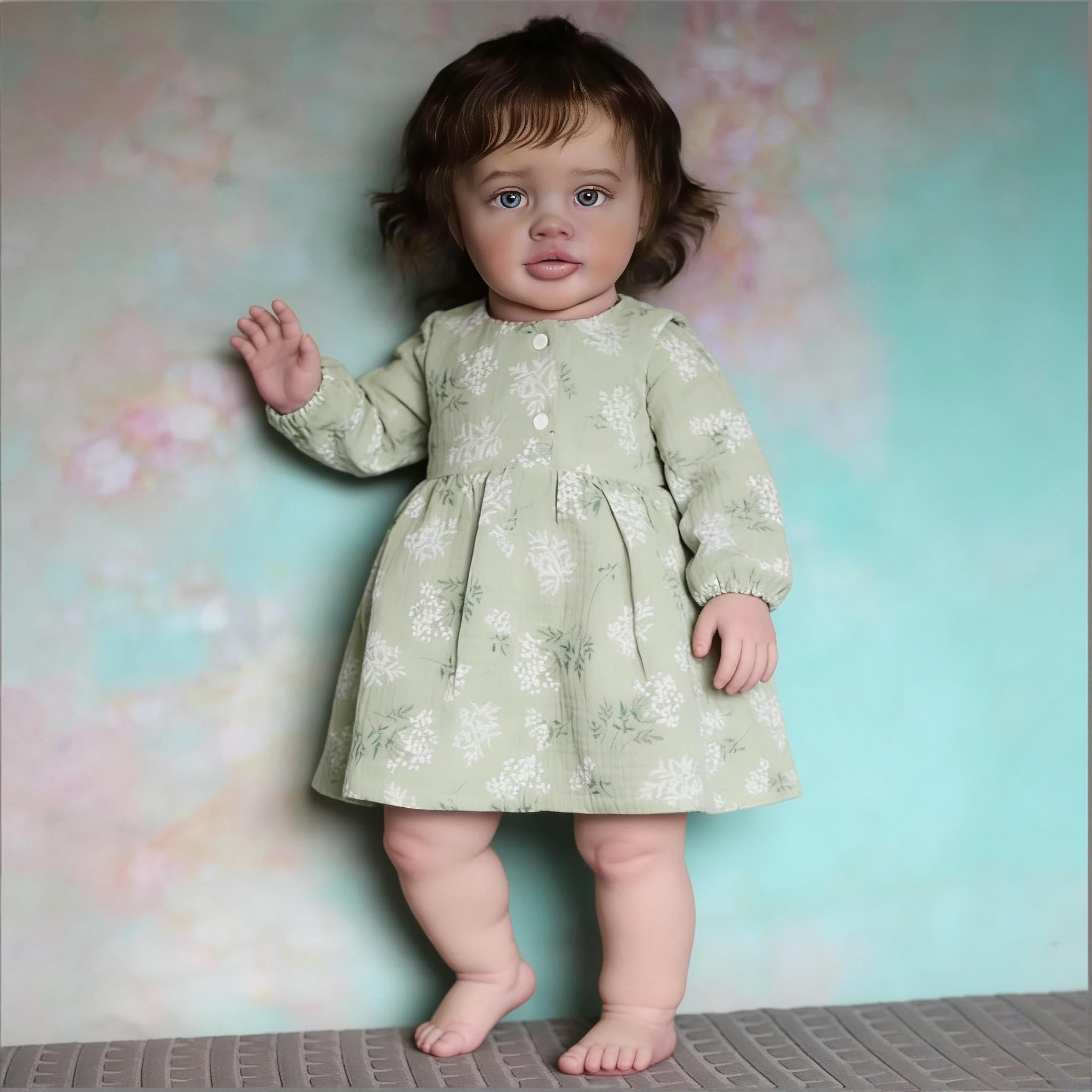 RXDOLL Pippa Reborn Babypuppe in großer Größe, 66 cm, lebensechte Reborn-Kleinkind-Mädchen, die echte Babys aussehen, weicher Vinyl-Stoffkörper, realistische Kleinkind-Babypuppe, Weihnachtsgeschenke