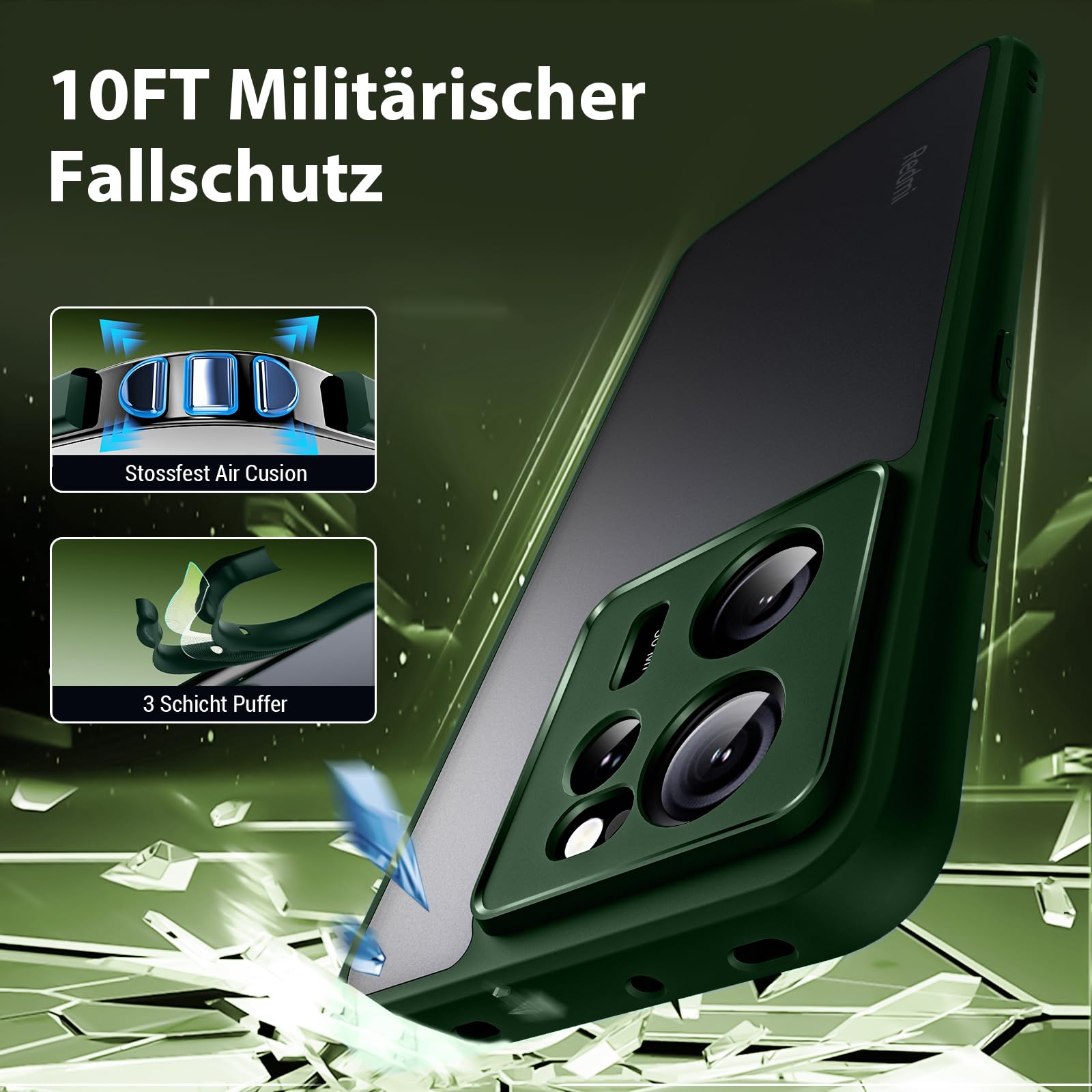 Schutzhülle Für Xiaomi 13T Pro Mit Kamera-Schutz Und 360° Ring-Ständer – Stoßfest, Kratzfest, In Verschiedenen Farben