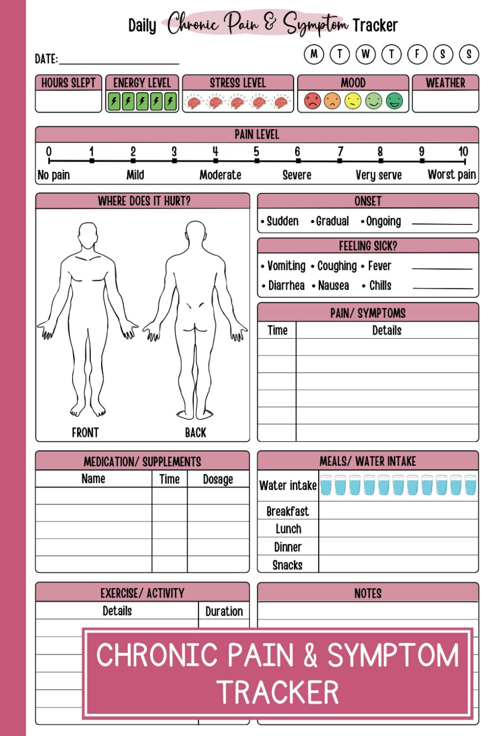chronic-pain-symptom-tracker-journal-a-100-day-guided-diary-with-detailed-pain-assessment-mood-and-medication-log-for-long-term-illness-management-jadie-jeeria-amazon-com-books for Free Printable Pain Diary Template Chronic Pain & Symptom Tracker Journal: A 100-Day Guided Diary with Detailed Pain Assessment, Mood, and Medication Log for Long-term Illness Management: Jadie, Jeeria: Amazon.com: Books for Free Printable Pain Diary Template