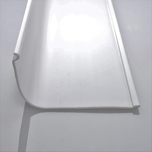 Miniatura 6 de Beam Lighting - Repuesto de cubierta de luz para debajo del gabinete, difusor acrílico acanalado blanco (curvo, 18 pulgadas)