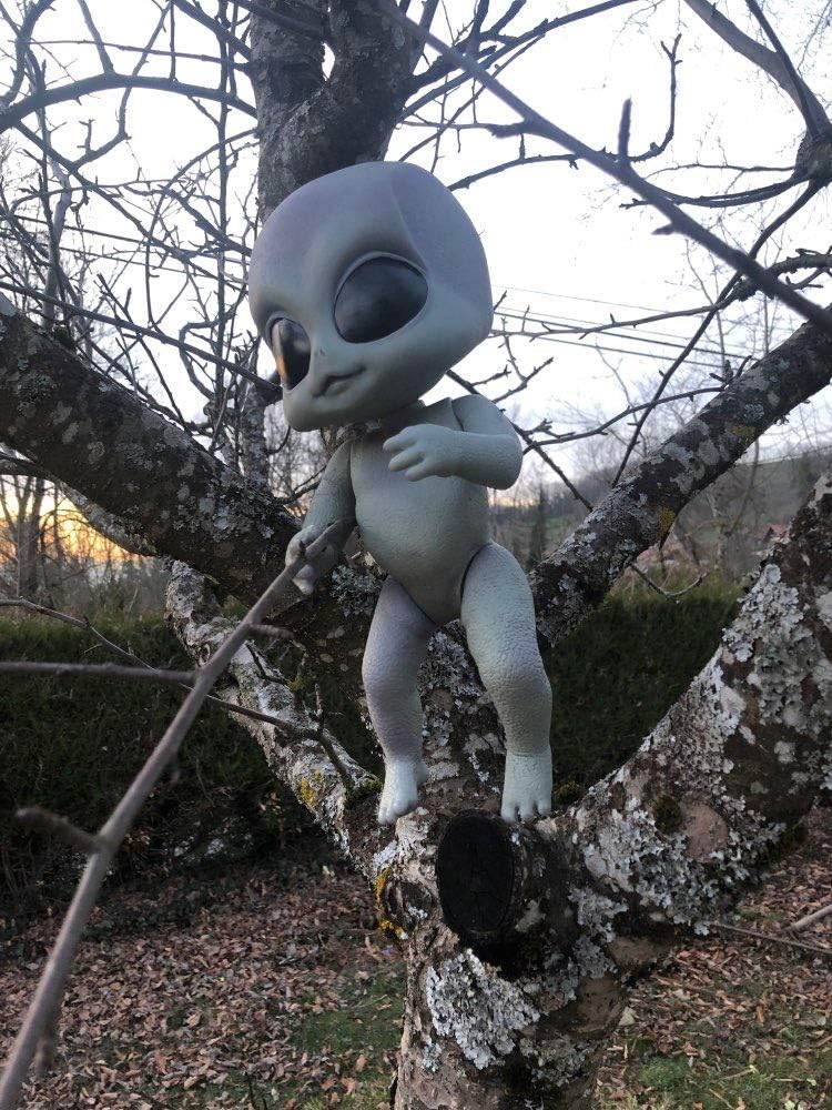 Best Deal 🛒 14 inch Alien Realistic Reborn Baby Doll Realistic Hand-Detailed Painting Full Body Silicone Vinyl Dolls Poseable Toy