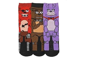 Five Nights at Freddy's Funtime Foxy, Ballora, & Circus Baby Animigos Crew Socks