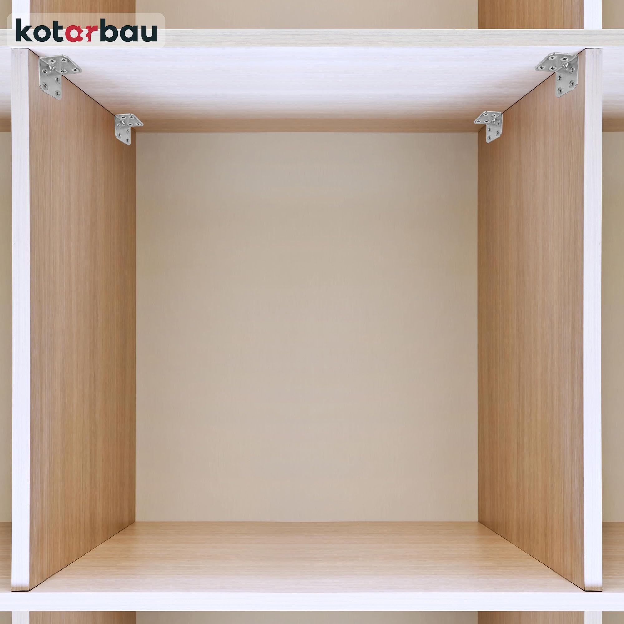 KOTARBAU, 50-Piece Set of Angle Brackets 30 x 30 x 30 x 1.5 mm, Reinforced Alloy Steel Corner Brackets with Mounting Holes - Image 4