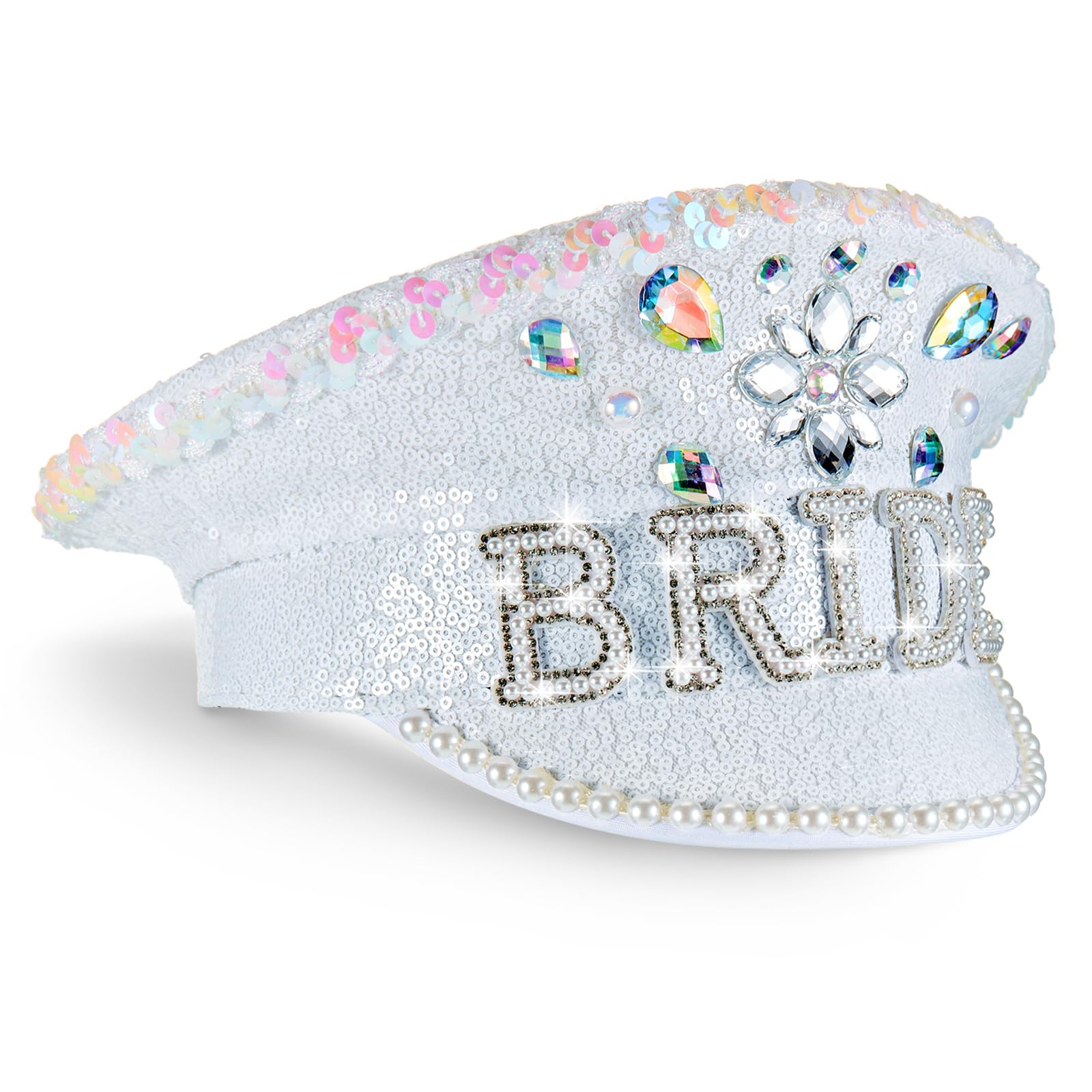 SATINIOR Sombrero de Novia Gorro de Bride de Vaquera de Novedad Accesorios Nupciales para Fiesta Boda Despedidas de Soltera Tribus de Novia