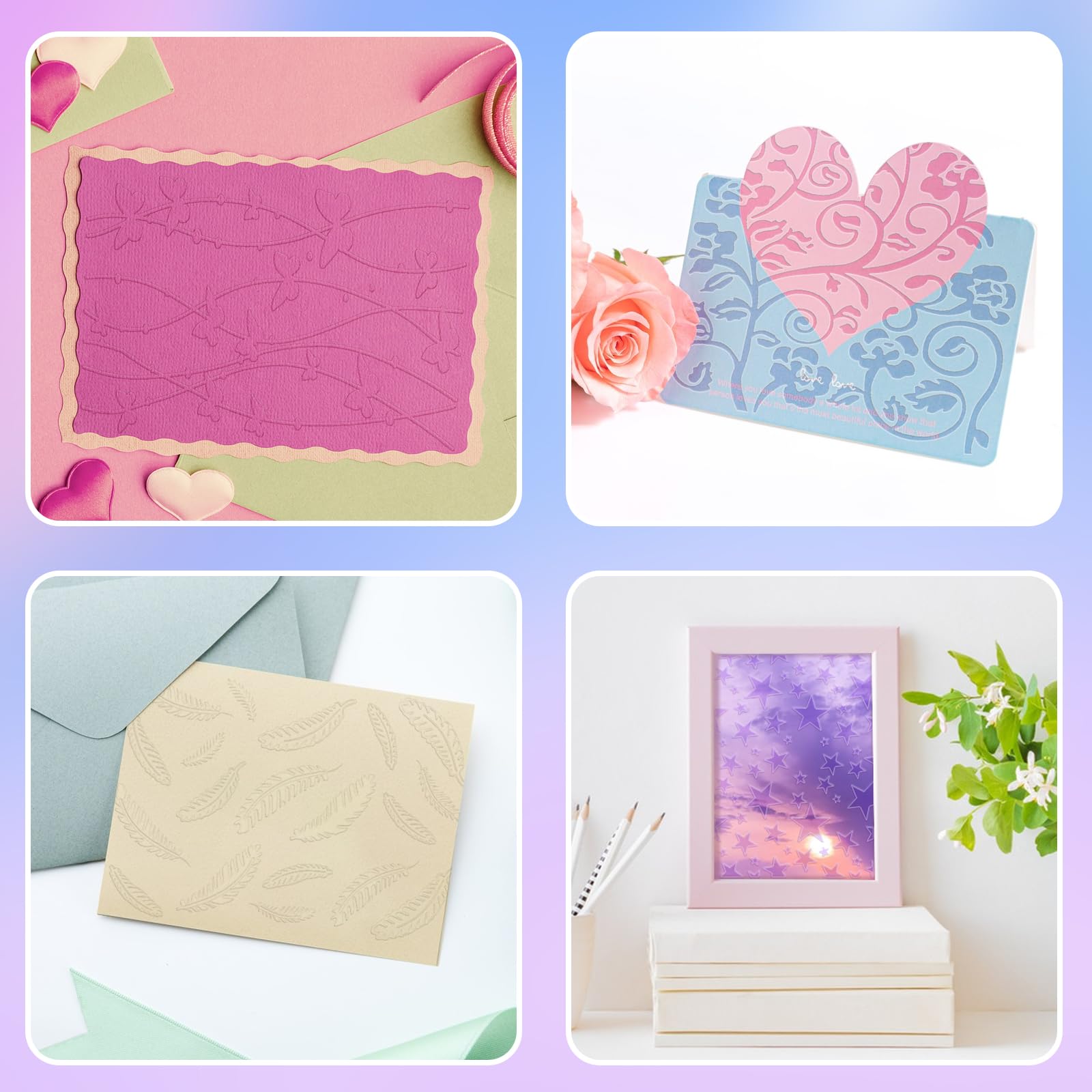 Cartella Goffratura Fiori E Foglie - Per Scrapbooking E