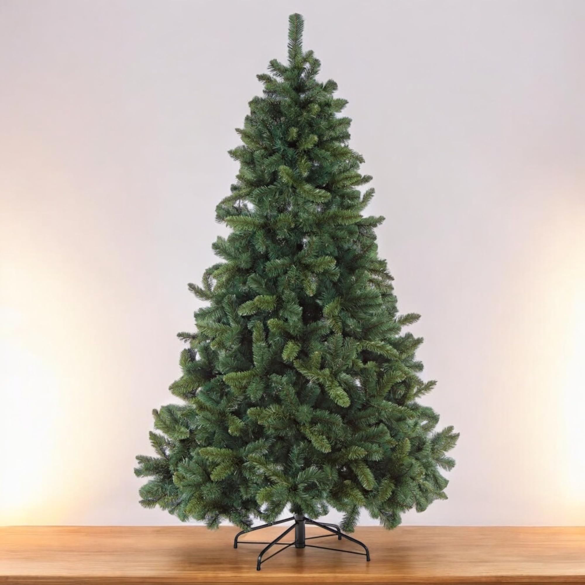 TIENDA EURASIA - Arbol de Navidad Artificial de PVC | Verde Frondoso | Ramas Abatibles | Estructura y Soporte Metálico | Arboles de Navidad | Medidas 120,150,180 y 210 cm (180 cm - 720 Puntas)
