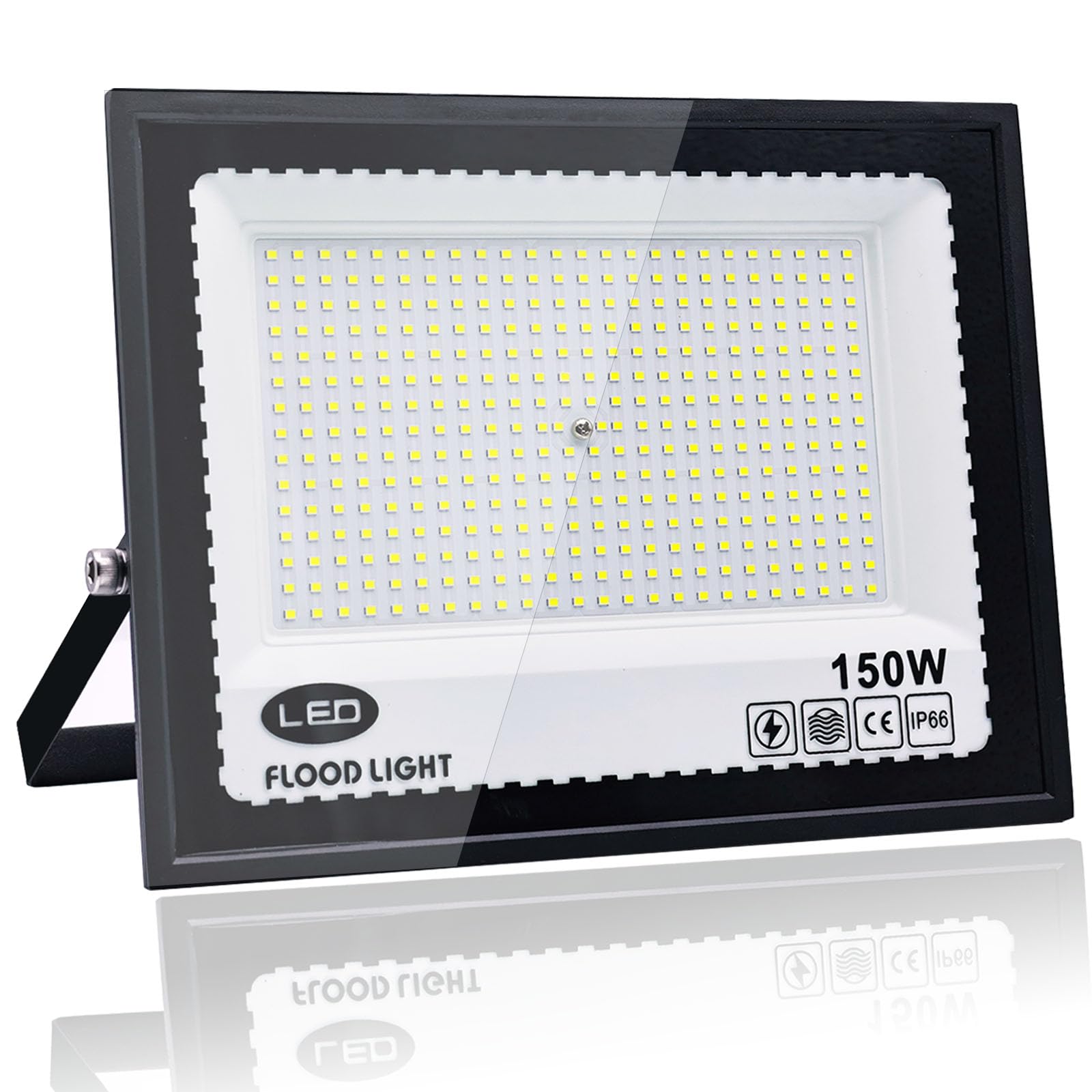 Tkdaksy LED Strahler Außen 150W, 2M Kabel 6500K Kühlweiß 15000LM LED