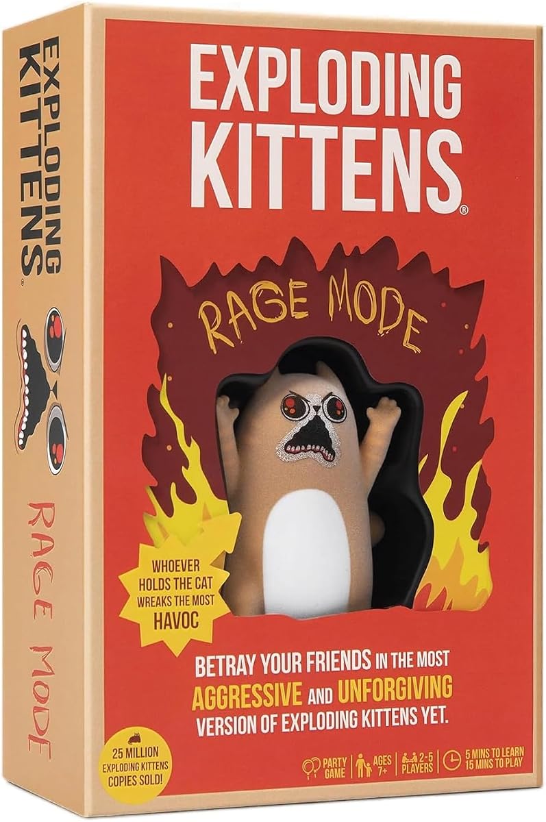 Modo Rage, 2-5 jugadores, juego de cartas para mayores de 7 años | Aumenta el caos con nuevas y brutales acciones, trampas, sabotaje y un Rage Cat coleccionable en partidas rápidas de 15 minutos.