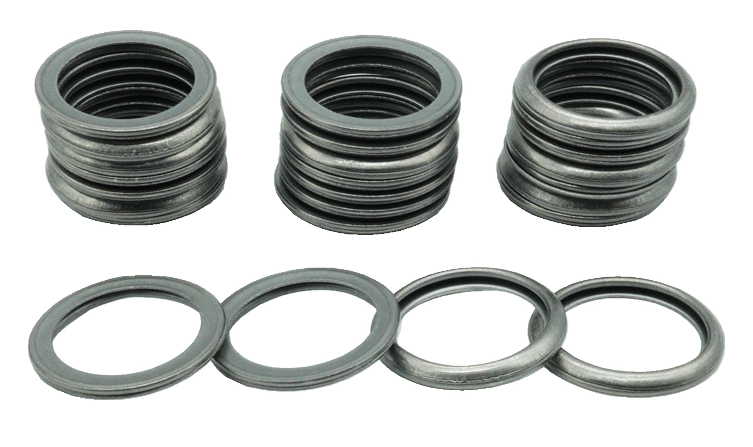 Dsnaduo 25 PCS Stainless Steel M16 Transmission Fluid and Oil Drain Plug Crush Washer Gasket Seal, Replace Subaru Ascent BRZ Crosstrek Forester