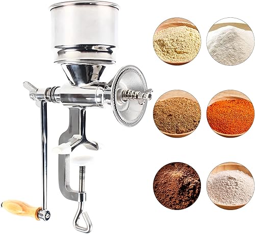 Miniatura 3 de Molinillo de grano manual de acero inoxidable, molino de hierro fundido manual, molino de hierro fundido para moler café, arroz, trigo, pimienta, etc