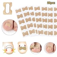 Vista 2 de Parche de corrección de uñas encarnadas, 50 calcomanías de uñas encarnadas sin pegamento para uñas encarnadas curvadas para el cuidado de los pies