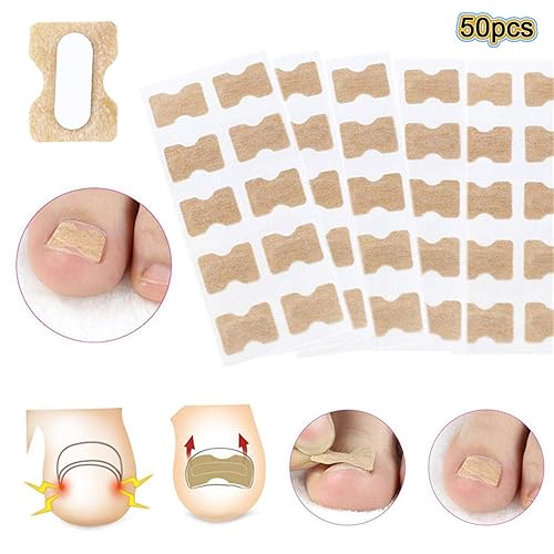 Miniatura 2 de Parche de corrección de uñas encarnadas, 50 calcomanías de uñas encarnadas sin pegamento para uñas encarnadas curvadas para el cuidado de los pies,