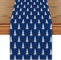 Vista 33 de Artoid Mode Red Xmas Tree Christmas Table Runner, Seasonal Winter Kitchen Dining Table Decoration for Home Party Decor 13x72 Inch