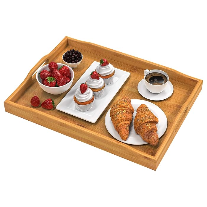 Buy Pipishell Breakfast Tray, Serving Tray with Handles Large, Laptop