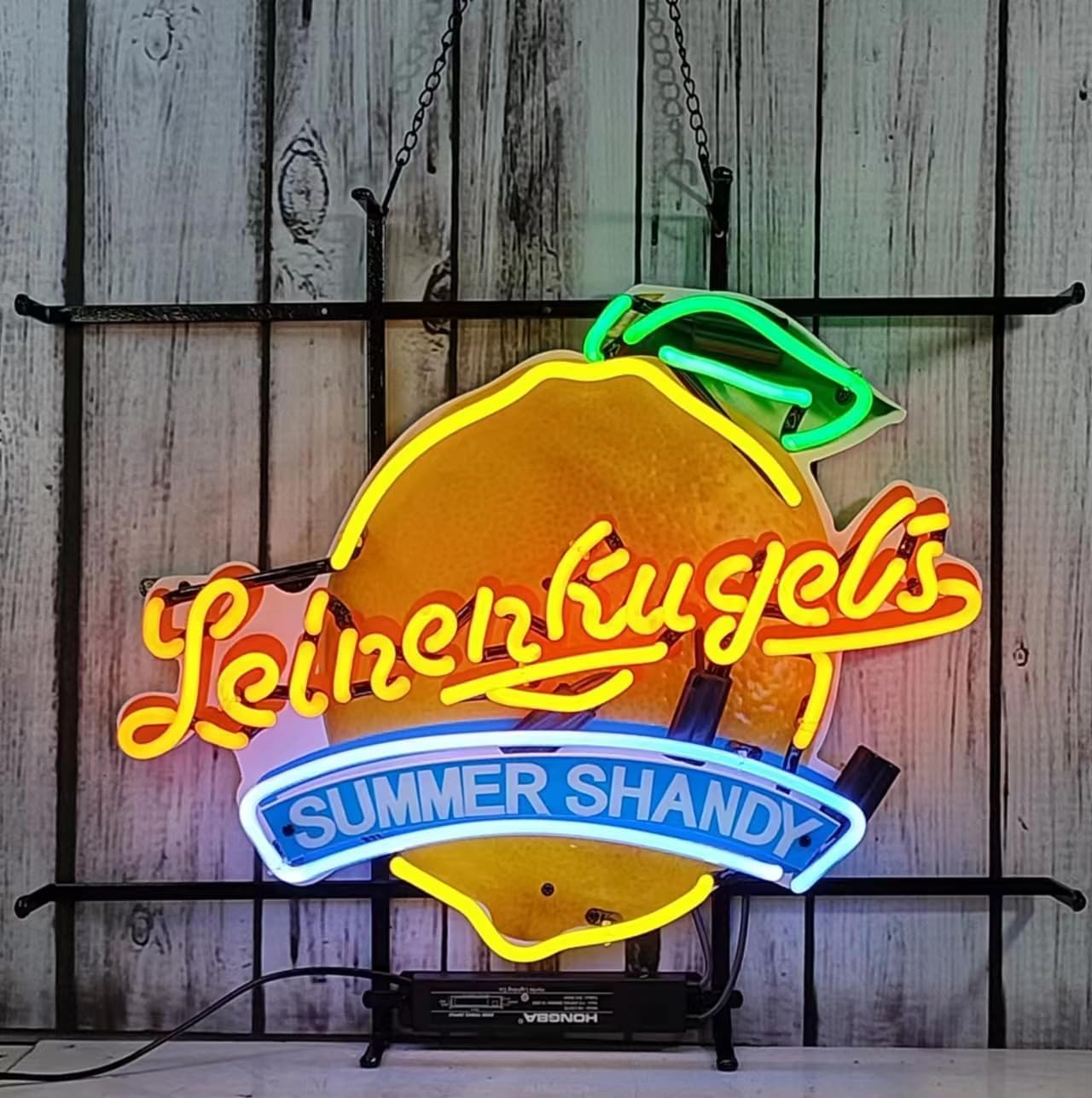 Neon Signs Beer Bar Barinin Leinenkugel's Wisconsin Brew Glass Neon Signs for Pub Cafe Party Man Cave Neon Light Art Wall Lights 24 X 20 Inches - Image 2