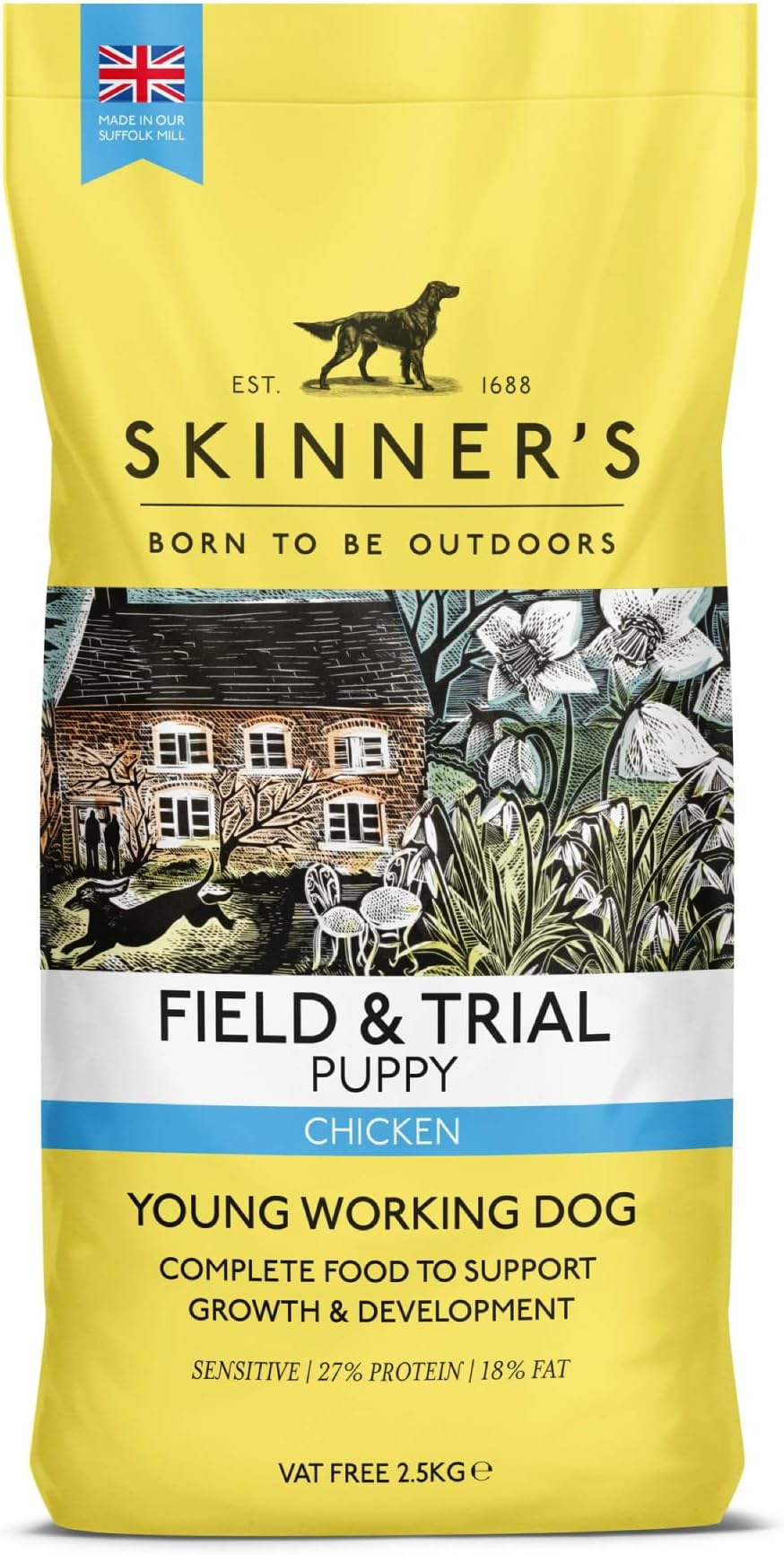 Skinner's Field & Trial Complete Dry Wheat Gluten Free Puppy Food, 2.5 kg