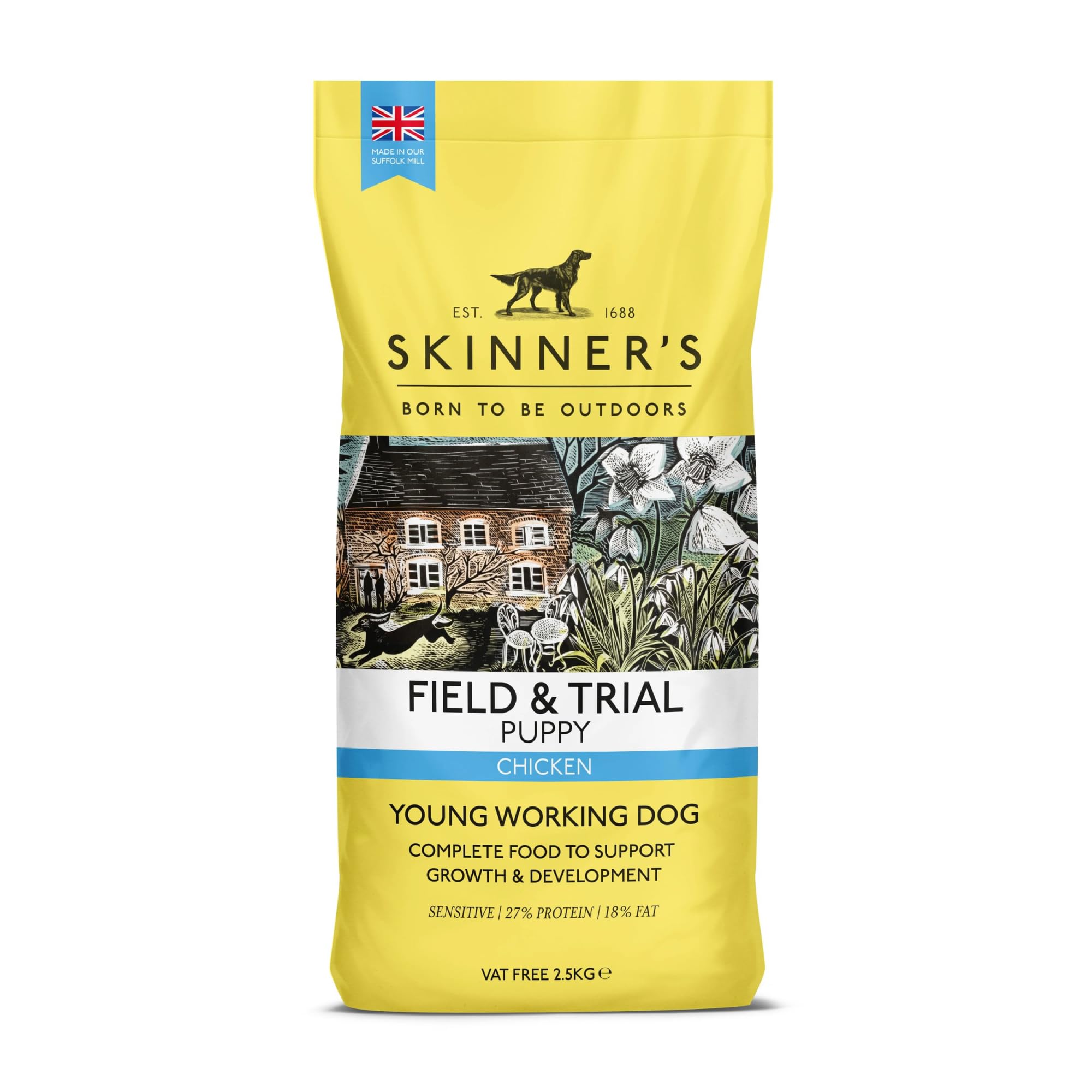 Skinners Field & Trial Complete Dry Wheat Gluten Free Puppy Food, 2.5 kg…