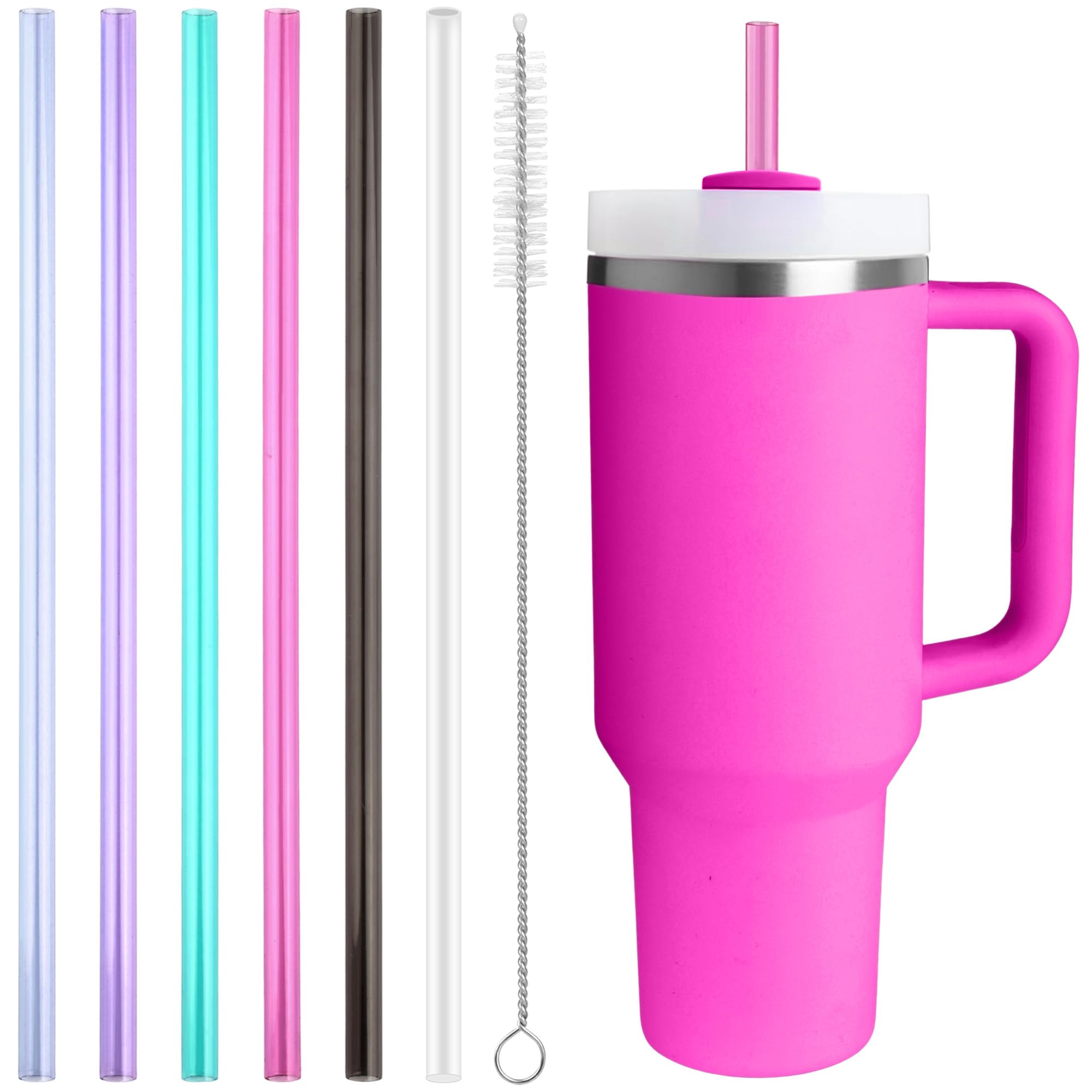 Replacement Straw Compatible with Stanley Quencher 40 oz,30 oz Tumbler, 12 inch Extra Lon…