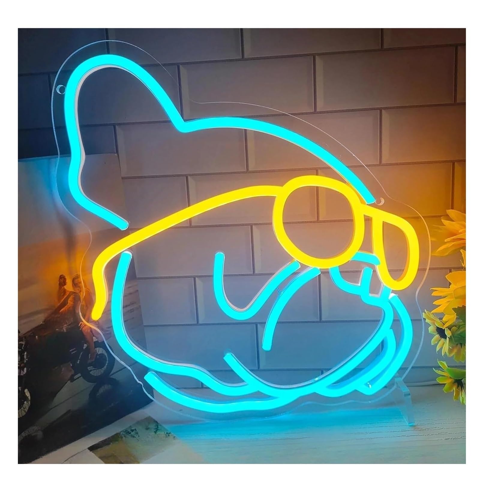 Per insegna al neon Bulldog francese dimmerabile per camera da letto
