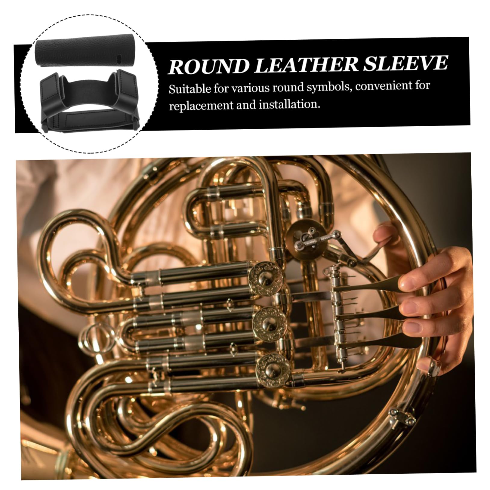 Abaodam 5sätze Pu Französische Horn Handschutz Rutschfeste Schutzabdeckung Für Französisches Horn Installieren Und Strapazierfähig Universelles Zubehör Für Musiker