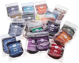 NOLITOY 24 Tie Dye Powder Resin Kit Tie Dye Supplies Lip Gloss Kit Fabric Dye Powder Tie Dye Kit for Adults Mica Powder Tie Dye Tie Dye Refill Powder Pack Tie Dye Party Kit Dye Powers Kits