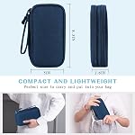 FYY Organisateur électronique, organisateur de câble de voyage sac de poche Accessoires électroniques étui Portable étanche double couche sac de rangement pour câble, cordon, chargeur, téléphone, écouteur, taille moyenne Marine