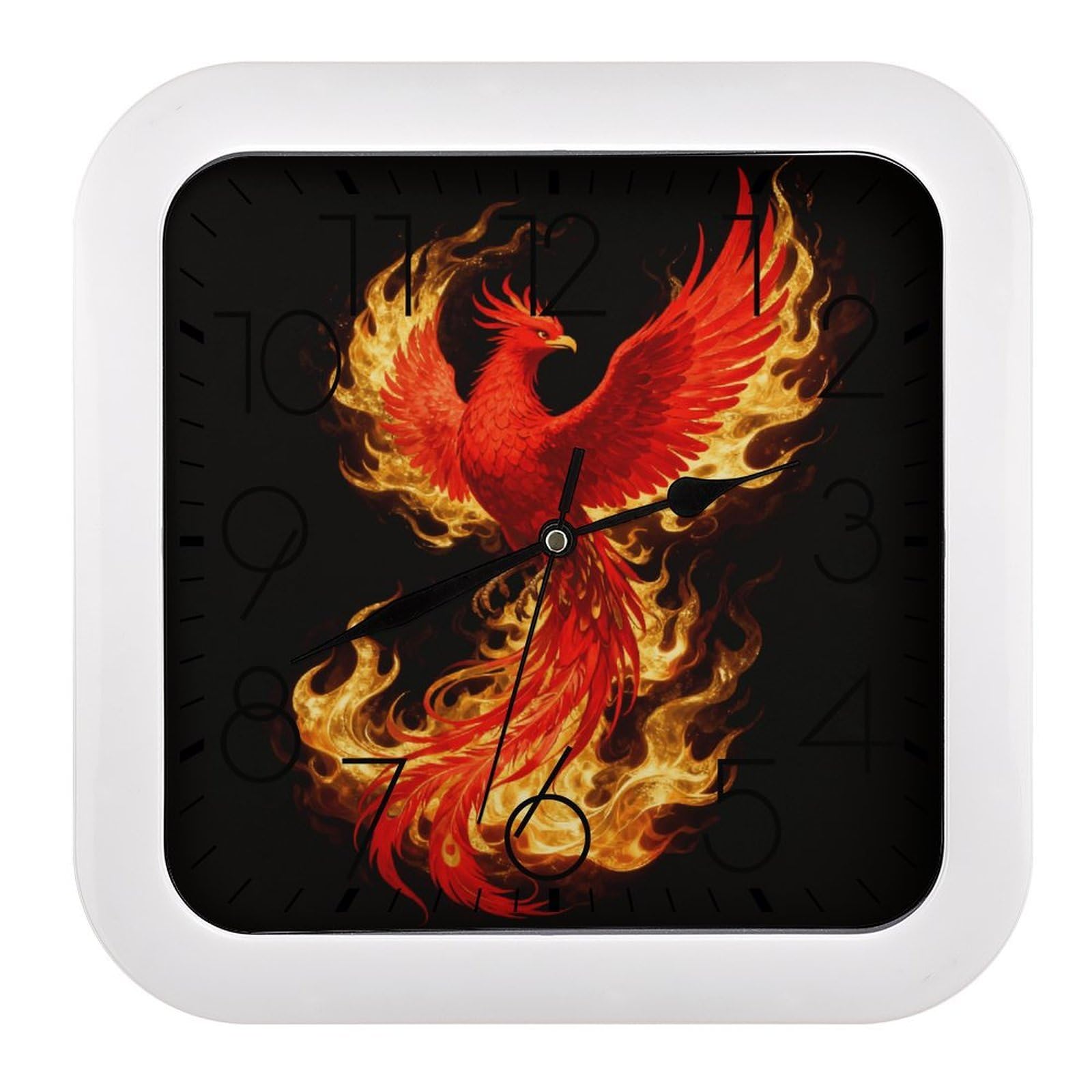 Horloge murale silencieuse Phoenix pour une chambre ou un bureau apaisant