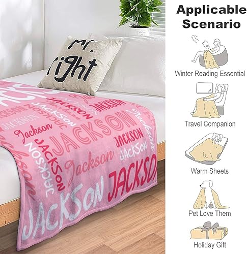 Miniatura 4 de Artsadd Mantas personalizadas para niños con nombres, mantas personalizadas con nombre para adultos, mantas de bebé personalizadas para niños y