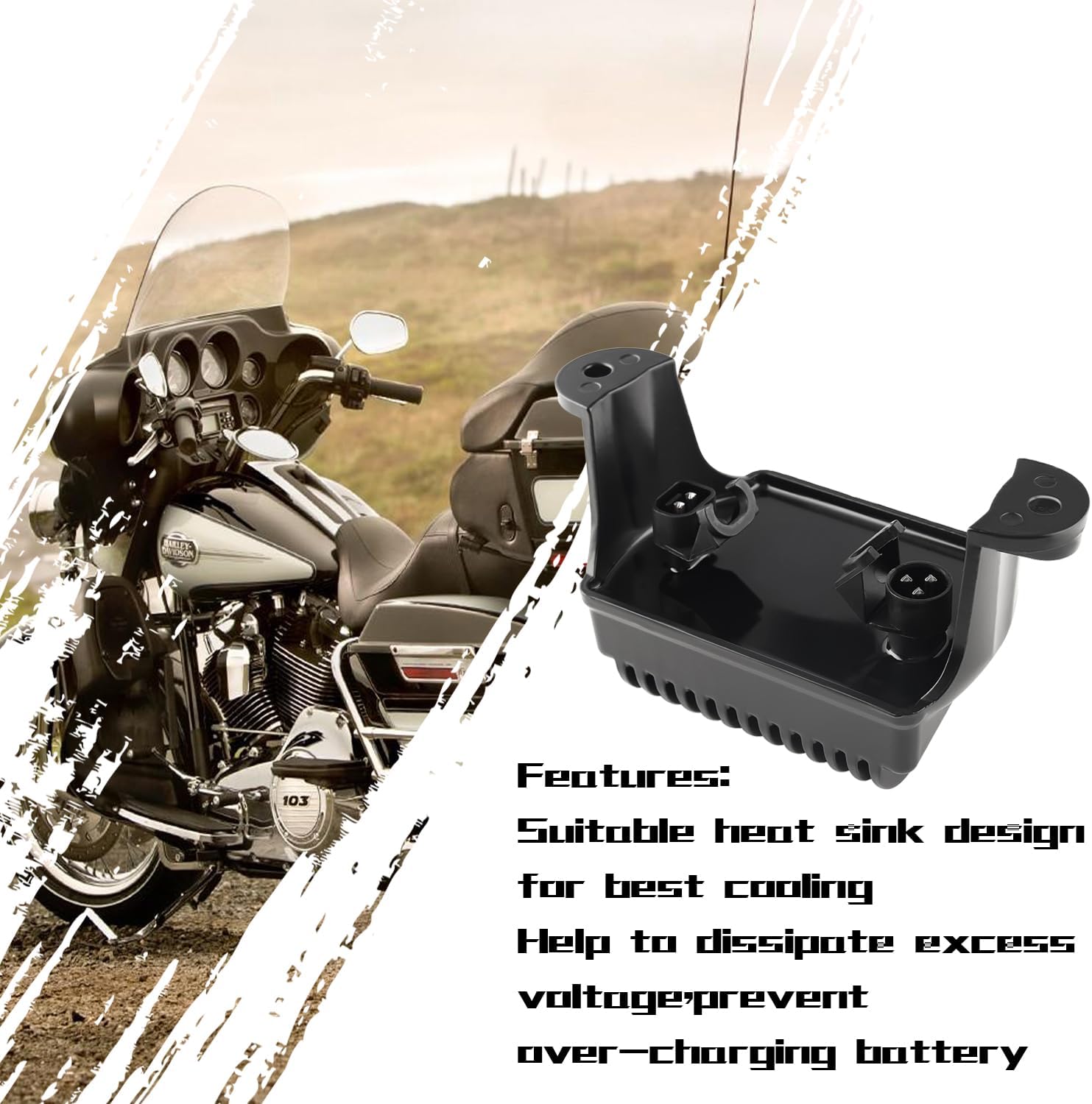 KARSEE 74505-09 Voltage Regulator Rectifier Compatible with Harley Davidson Road King Electra Glide 2009-2014 74505-09A