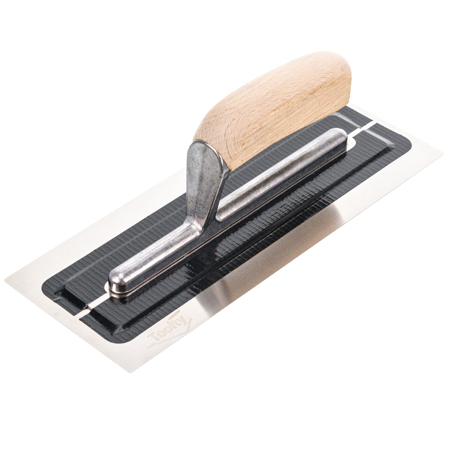 Toolty Light Flexible Finishing Trowel 280Mm For Plastering Wooden Handle 11 In