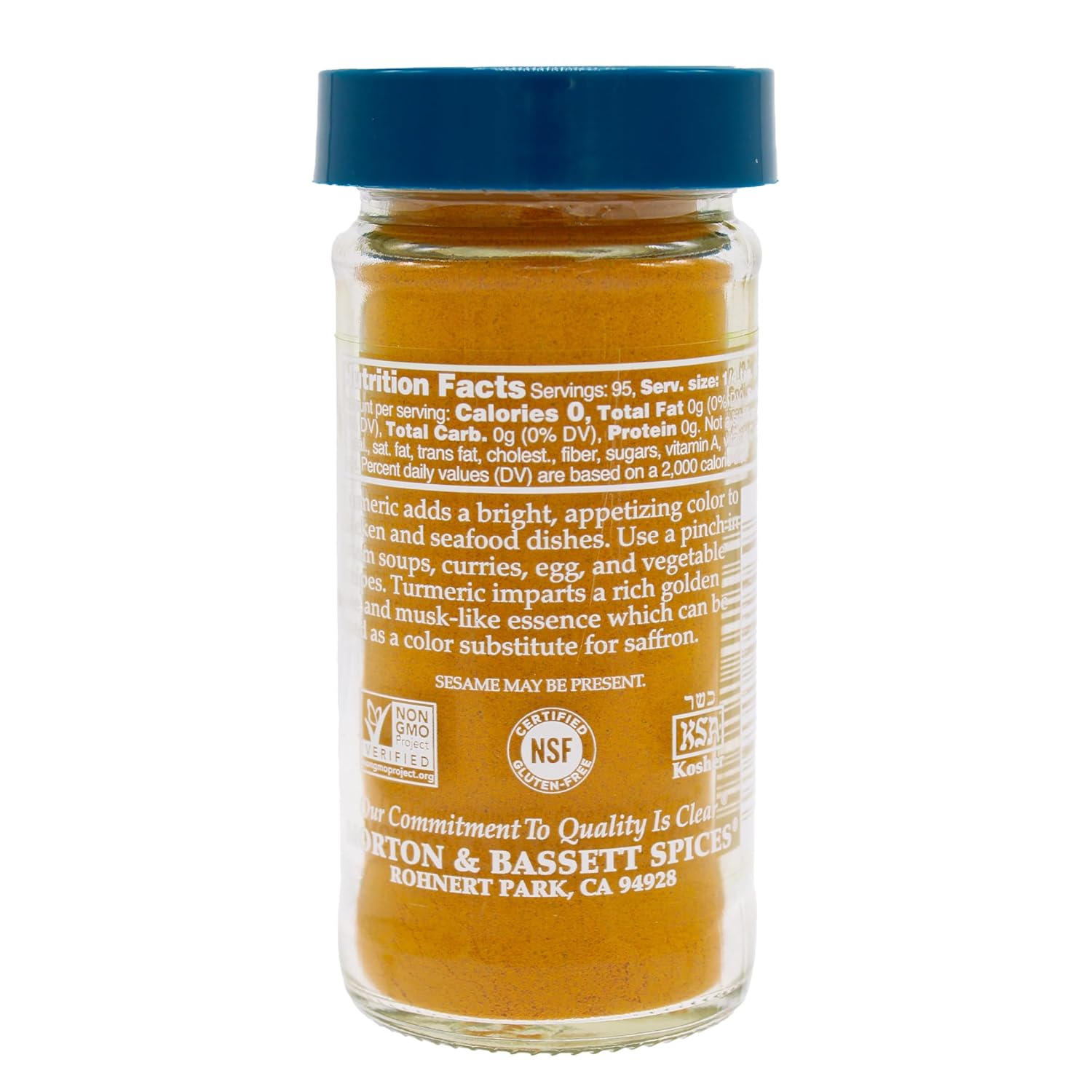 Morton & Bassett Turmeric, 2.4 oz – Non-GMO, Salt-Free, Earthy Spice for Curries, & Smoothies image 2